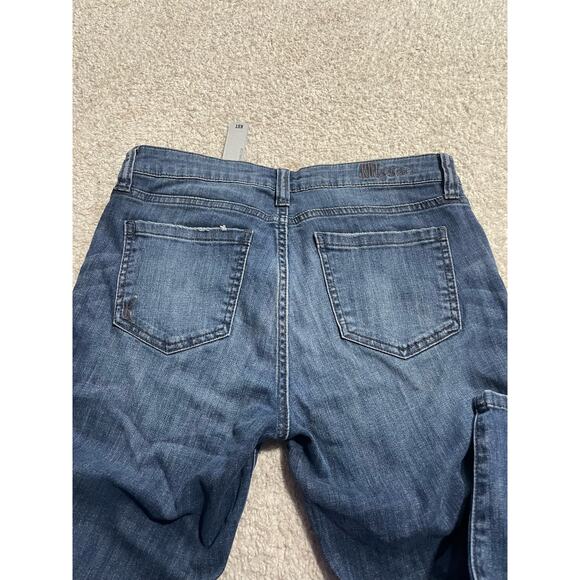 NWT Kut From The Kloth Women's Size 4 Bardot Cropped Skinny Boyfriend Jeans Blue - Picture 9 of 16